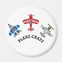 Plane Crazy Fridge Magnets