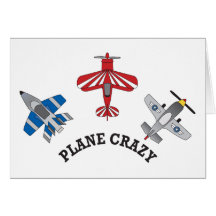 Plane Crazy Greeting Cards