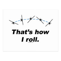 Plane How I Roll Post Card