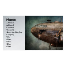 Plane - Pilot - The flying cloud Business Card Template