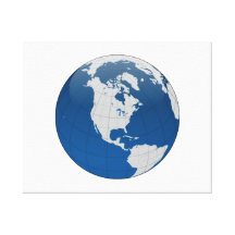 Planet Earth Globe Canvas Print