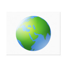 Planet Earth Globe Stretched Canvas Print