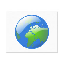 Planet Earth Globe Stretched Canvas Prints