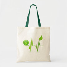 PLANET EARTH HEART MONITOR CANVAS BAGS