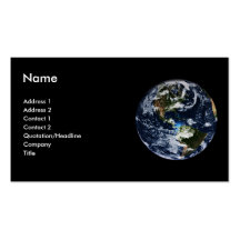 Planet Earth Profile Card Business Card Template
