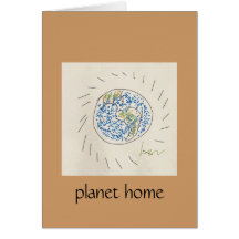 planet home greeting card