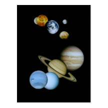 Planetary Montage Postcard