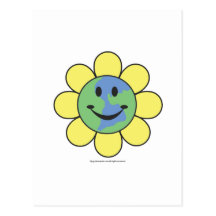 Planetpals-Flower Power Love Earth Design Postcards