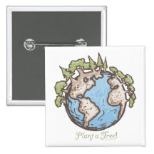 Plant a Tree Earth Day Gear Pin
