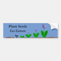 Plant Seeds...Go Green Bumper Stickers
