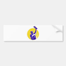 plasterer worker tradesman working bumper stickers