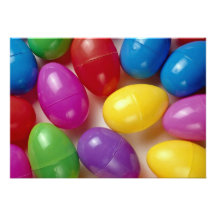 Plastic Easter eggs Personalized Announcements