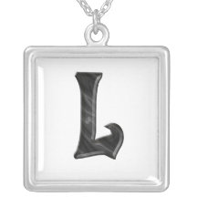 Plastic Wrap Monogram Necklaces