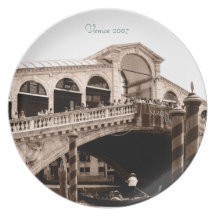 Plate - Rialto Bridge Sepia