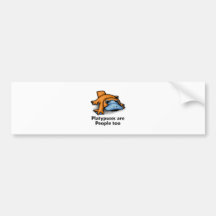 Platypuses are People too Bumper Sticker