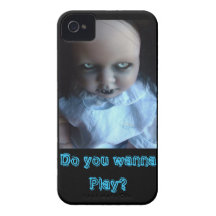 Play time Spooky Doll Phone Case Case-Mate iPhone 4 Case