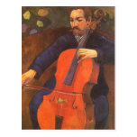 Player Schneklud Portrait, Gauguin, Vintage Art Post Cards