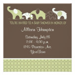 Playful Elephant Baby Shower Invitations