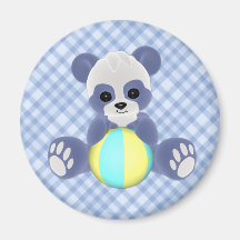 Playful Panda Baby Boy Magnet