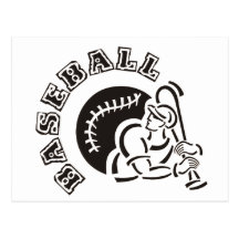 Playing Baseball Post Card