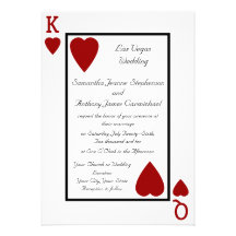 Playing Card King/Queen Wedding Invitations