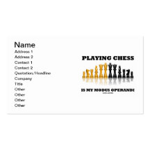 Playing Chess Is My Modus Operandi Business Card Templates