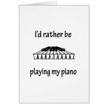 Playing My Piano Greeting Cards