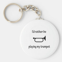 Playing My Trumpet Key Chain