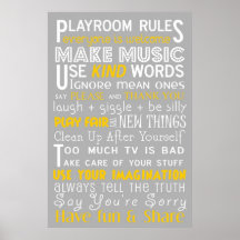 Playroom Rules Posters