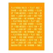 Playroom Rules posters