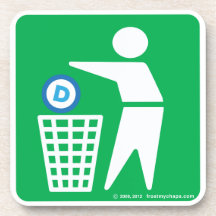 Please Dispose of Socialism - Democrat symbol Coasters