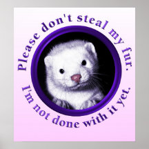 Please don't steal my fur, I'm not done with it Posters