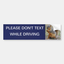 Please Don't Text Bumper Stickers