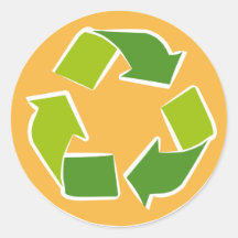 Please Recycle round sticker