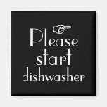 Please Start Dishwasher magnet template