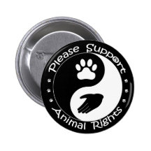 Please Support Animal Rights Button
