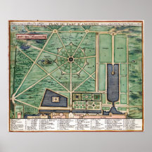 Pleasure Gardens of Enghien (1685) Brussels Poster