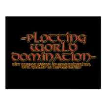 “Plotting World Domination” Postcards