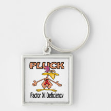 Pluck Factor XI Deficiency Awareness Design Keychains