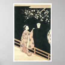 Plum Blossom Viewing, Harunobu, 1760s Print
