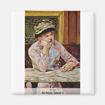 Plum By Manet Edouard Fridge Magnets
