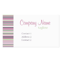 Plum, Eggplant and Lime Stripes  Busness Card!Y Business Card
