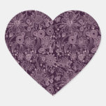 Plum Floral Thank You Sticker/Seal