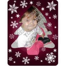 Plum Snowflakes Christmas Tree Photo Ornament Photo Cutouts