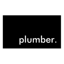 plumber. (colour customisable) business card templates
