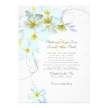 Plumeria Flourish Custom Wedding Invitation