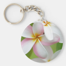 Plumeria Frangipani Hawaii Flower Customized Blank Key Chain