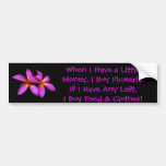 Plumeria purple bumper sticker  - Funny