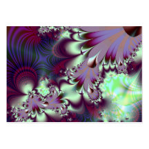 Plumule · Fractal Art · Purple & Aqua Business Card Templates