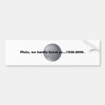 Pluto Bumper Sticker